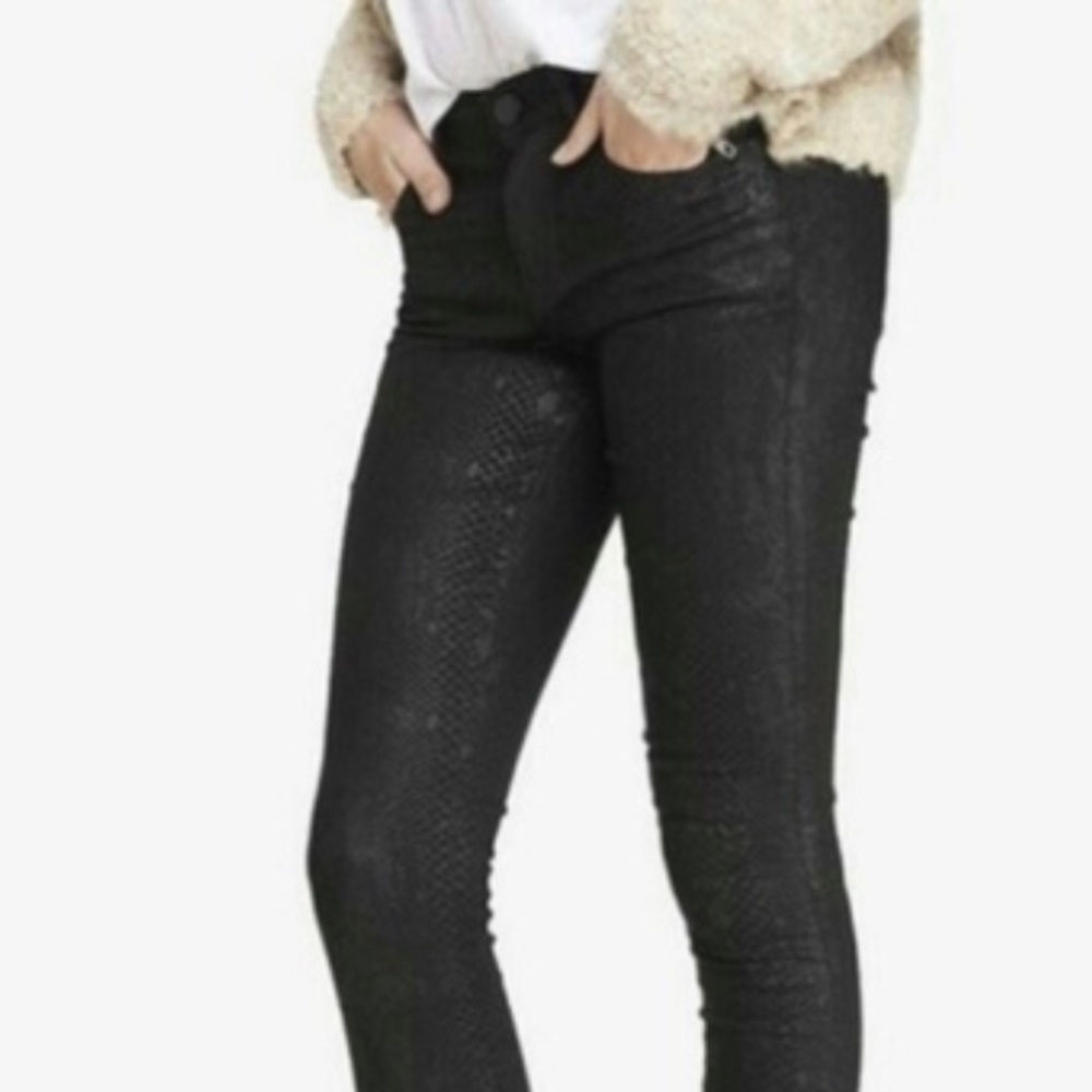 Express snake print jeans
